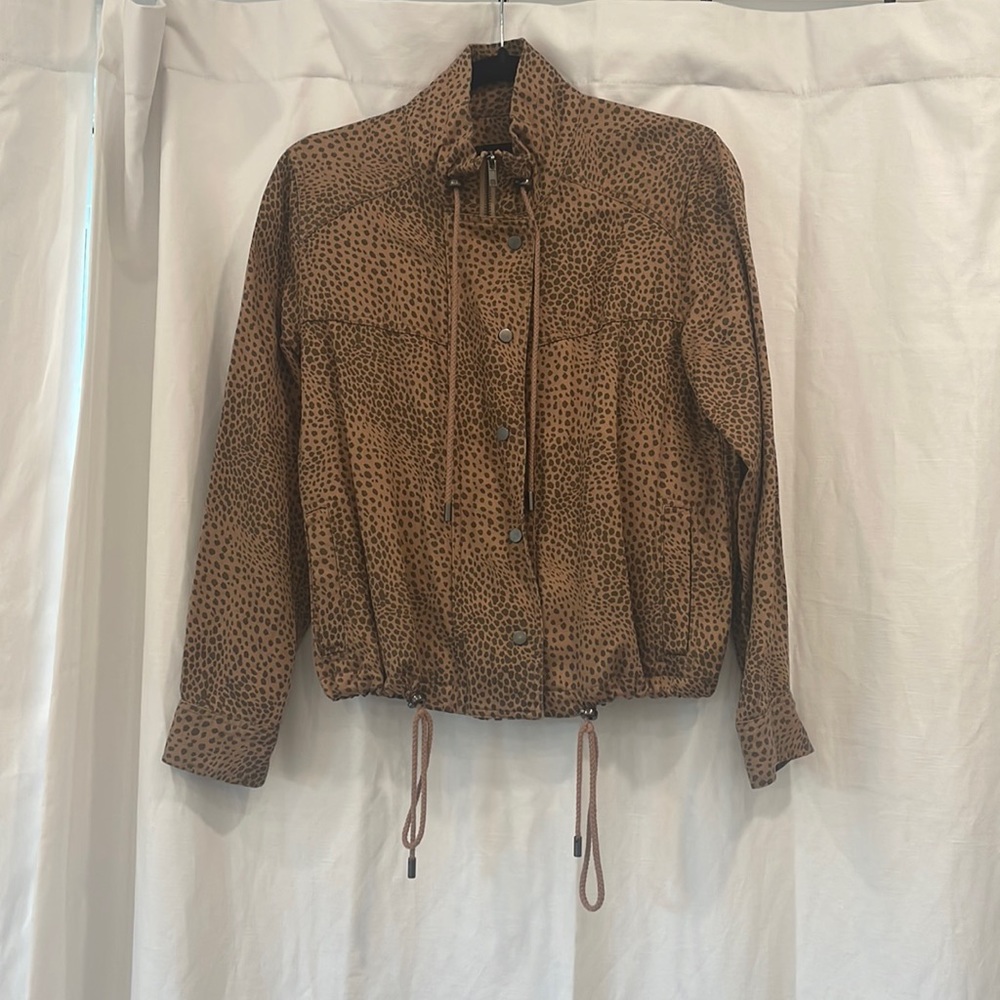 Rails Tennessee Lightweight Military Jacket Tawny Spots Animal Print Leopard